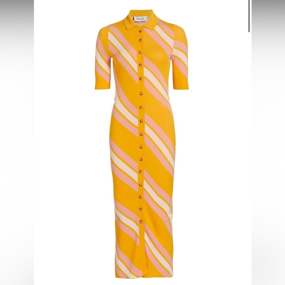 Derek Lam 10 Crosby Aurelia Cut-Out Knit Shirtdress - Picture 10 of 16